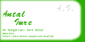 antal imre business card